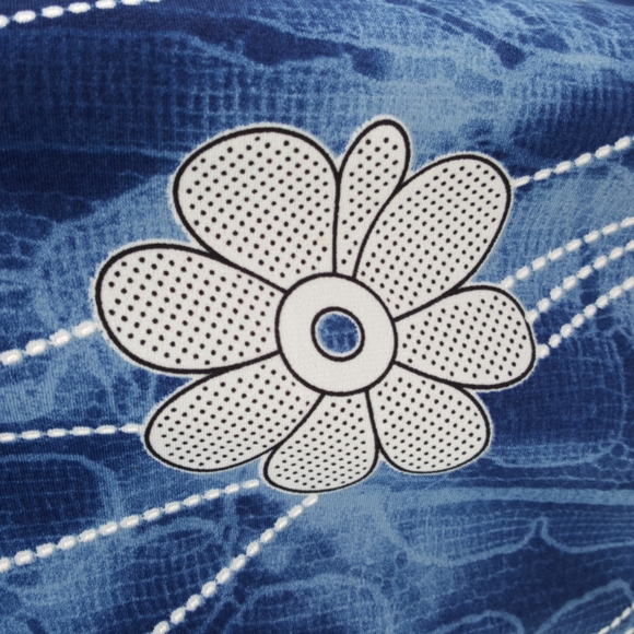 MÓDEL FRANCE Blue & White Stylized Floral Top (2XL) - Picture 7 of 11